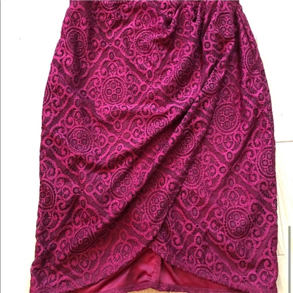 Lulus Vegas Baby Wine Red Lace Bodycon Mini Dress - Picture 6 of 12